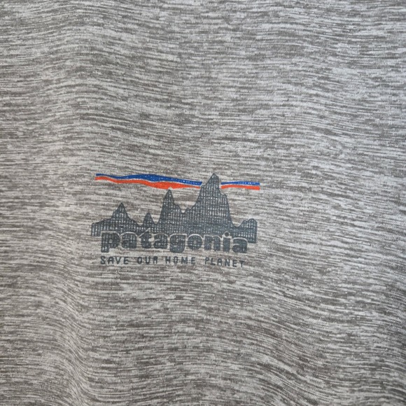 Patagonia Capilene Cool Daily Graphic T Shirt Womens M Grey Save Our Home Planet - Picture 2 of 8